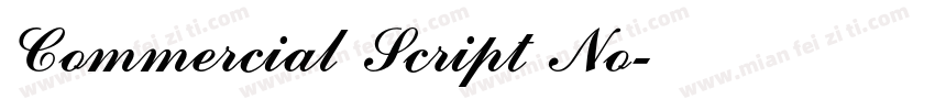 Commercial Script No字体转换